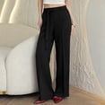 thumbnail image 7 of Qingpeng Womens Plus Size Wide Leg Pants High Waisted Elastic Palazzo Casual Pants Beach Trousers with Pockets, 7 of 7