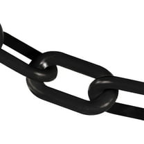 4 Inch x 25 Feet Black Plastic Safety Chain