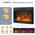 thumbnail image 3 of Seizeen Fireplace TV Stand for 65’’ TV, Wooden TV Stand with Fireplace 23’’, Multifunctional TV Console Entertainment Center for Living Room Bedroom, Multi-color 3D Flame Electric Fireplace Insert wi, 3 of 7