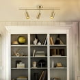 thumbnail image 5 of KCO Lighting Adjustable 3 of Light Track Lighting Fixture Brushed Brass Ceiling Light Fixture, 5 of 7