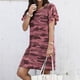 thumbnail image 3 of Vestidos Para Mujer Vestidos Casuales de Moda Cuello Redondo Manga Corta Vestido Estampado de Camuflaje Odeerbi  ODB166102, 3 of 6