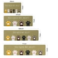 thumbnail image 4 of Kitchen Mat 2 Pieces Non Slip PVC Leather Colorful Cute Paws Dog Paws Cat Paws You Need My Help Yellow Pink Cushioned Kitchen Rug Runner Anti Fatigue Waterproof Sauce Oil Proof, 4 of 7