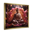 thumbnail image 2 of Designart "Indian Buddhist Spirit in Pink and Gold" Spiritual Framed Wall Art Decor - Global Pink Buddhism Living Room Framed Canvas Art, 2 of 6