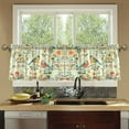 thumbnail image 4 of Yayeee Kitchen Curtains Tier Set of 2 Light Filtering 57"x24" Over Sink Window Panels, Green Floral Pattern, 4 of 7