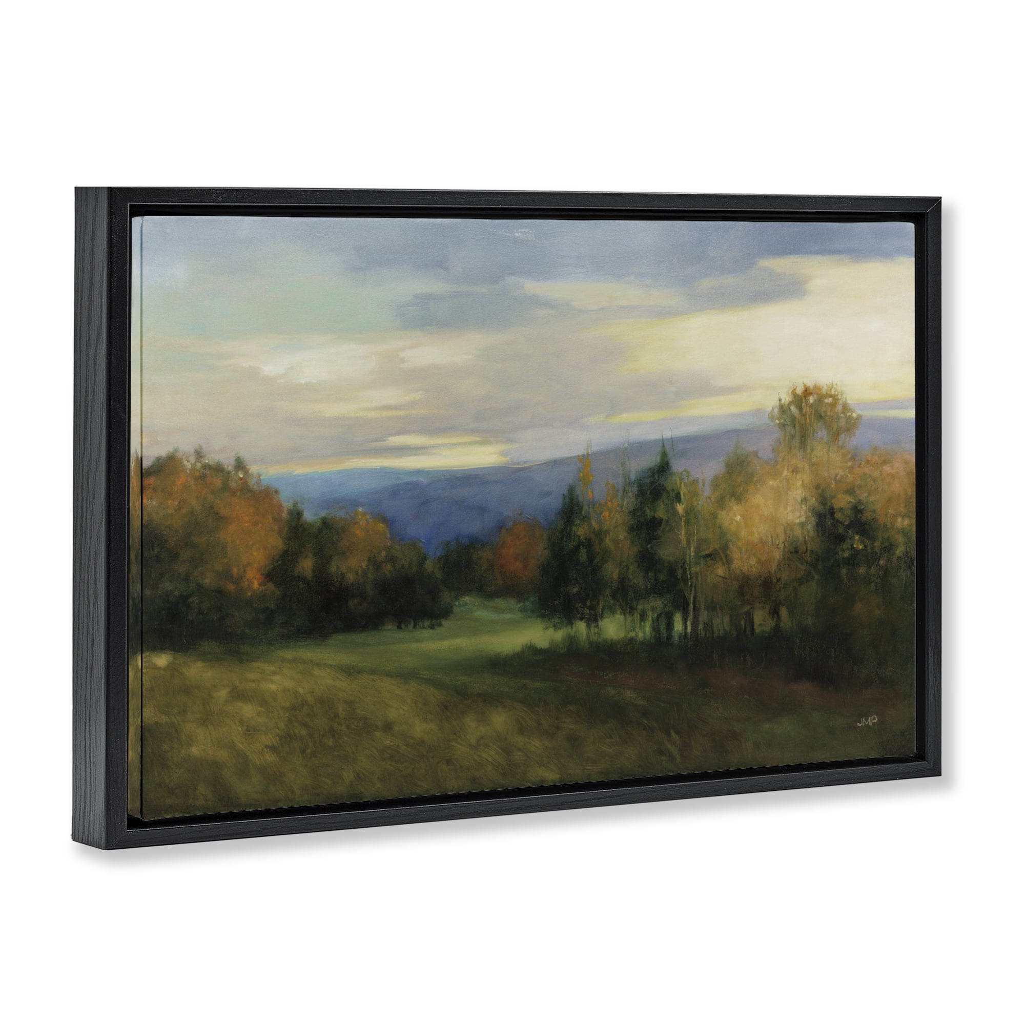 Stupell Industries October Meadow Countryside Black Framed Floater Canvas Wall Art, design by Julia Purinton