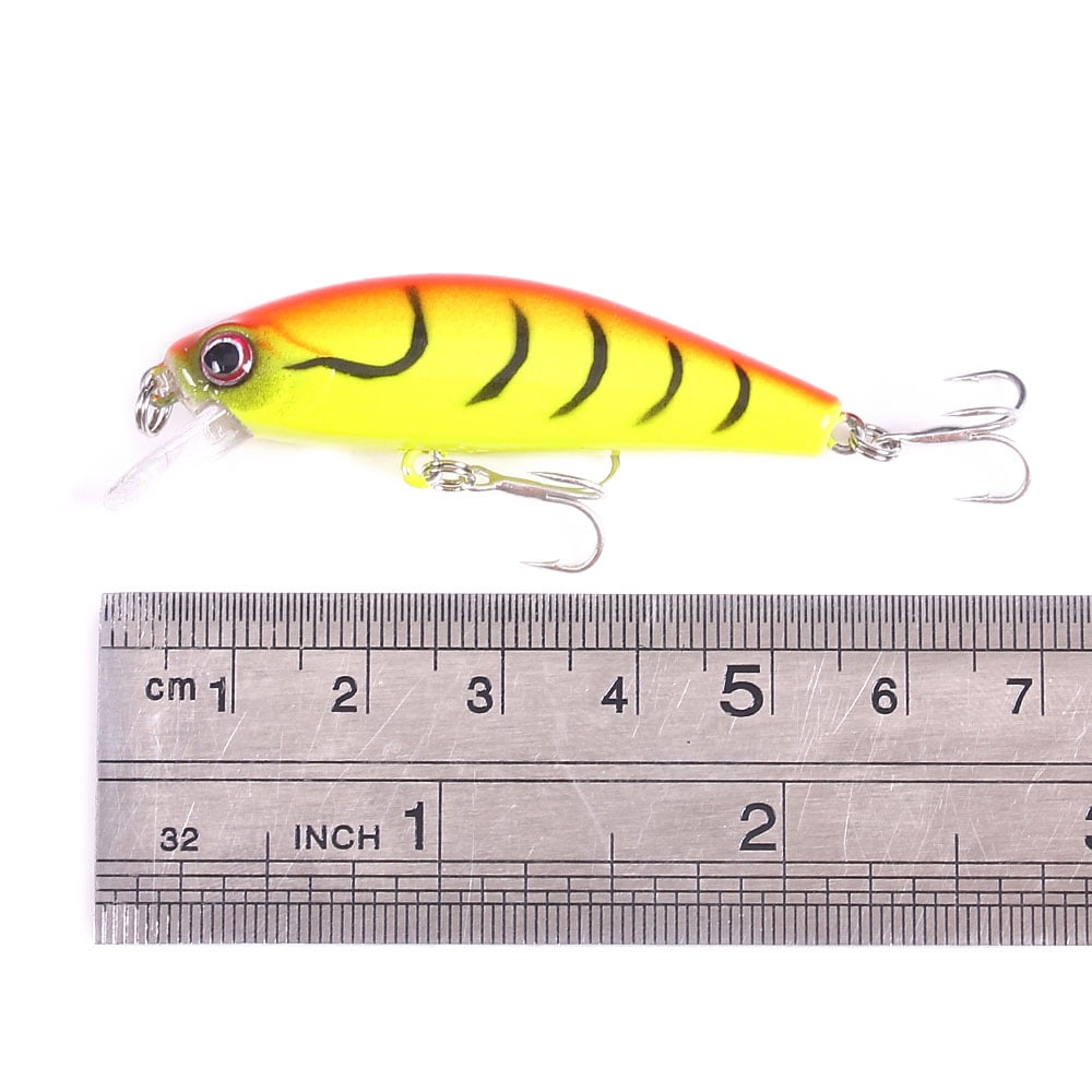 HENGJIA Fishing Lures Hard Bait Minnow VIB Lure with Treble Hook Life-Like Swimbait Fishing Bait Popper Crankbait Sinking Lure for Trout Bass Walleye Redfish, 9PCS