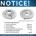 thumbnail image 3 of Detroit Axle - Front Brake Kit for GMC Chevy Silverado Sierra 1500 Suburban Tahoe Yukon Cadillac Escalade ESV, Drilled and Slotted Brake Rotors Ceramic Brake Pads: 13.50" Rotor, 3 of 7