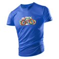 thumbnail image 1 of Camiseta de cuello redondo de gran tamaño para hombre, Camiseta con estampado de bicicleta Simple, camiseta de manga corta de secado rápido para deportes al aire libre, alta calidad, 1 of 4