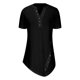 thumbnail image 5 of Fiudx Liquidación de Ahorros de Verano Camiseta de Manga Corta con Cuello En V y Botones para Mujer, 5 of 7