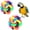 Large, variant on ABCISI 2 Pieces Parrot Colorful Bell Ball, Chewing Interactive Wiggle Ball, Rubber Ball for Bird Grinding Teeth, Jingle Mynah Budgerigar Bell Sound Pet Toys (Large)