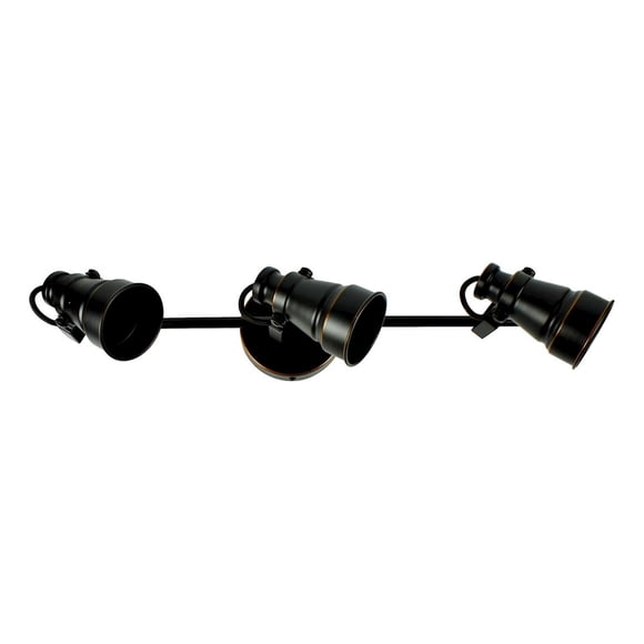 Riel 3 Luces Viran Decor Living 52.5X15X16 Cm Negro