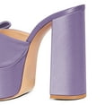 thumbnail image 2 of FSJ Women Open Toe Butterfly Platform Sandals Slip on Chunky High Heel Mules Fashion Prom Evening Slide Sandals Size 16 Purple, 2 of 4