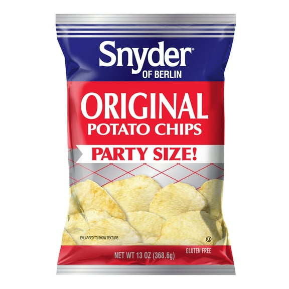 Snyder of Berlin Original Potato Chips, Gluten-Free, Party Size, 13 oz Bag