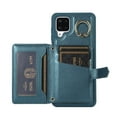 thumbnail image 3 of ELEHOLD Wallet Crossbody for Samsung Galaxy A12 Case with Lanyard Wrist Strap Credit Card Holder, PU Leather Protective Phone Case with Ring Holder,Green, 3 of 5