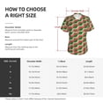 thumbnail image 4 of Vsdgher Geometric Watermelon Women Shirts V Neck Short Sleeve Tops T-Shirt Basic Tees, S to 3XLXX-Large, 4 of 5