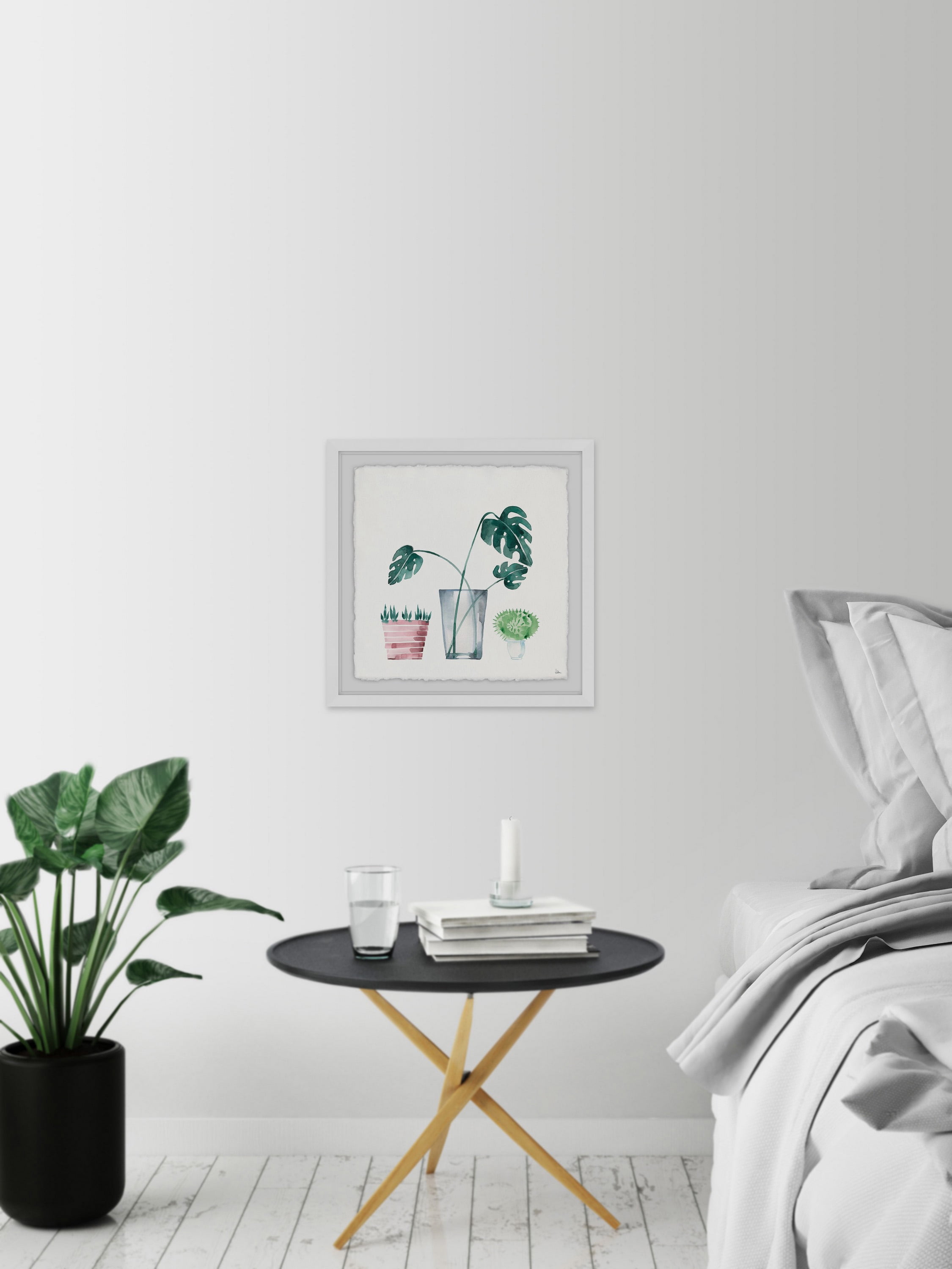 Leafy Decor Framed Painting Print