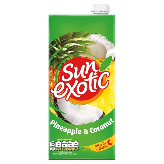Sun Exotic Pineapple & Coconut Still Juice 1L, Imported from Britain