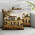 thumbnail image 3 of Creowell Farm House Field Tree Fashion Style Dirt-Resistant Throw Pillow Covers for Couch Sofa Bed Living Room Bedroom for Car 1PC 12x12in, 3 of 5