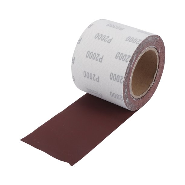 Papel de lija de larga duración Unique Bargains P2000 393.70"x3.94" Rollo de lija roja de terciopelo 1 pieza