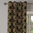 thumbnail image 3 of Ambesonne Grommet Curtain, , 50"x84", Charcoal Grey and Marigold, 3 of 5