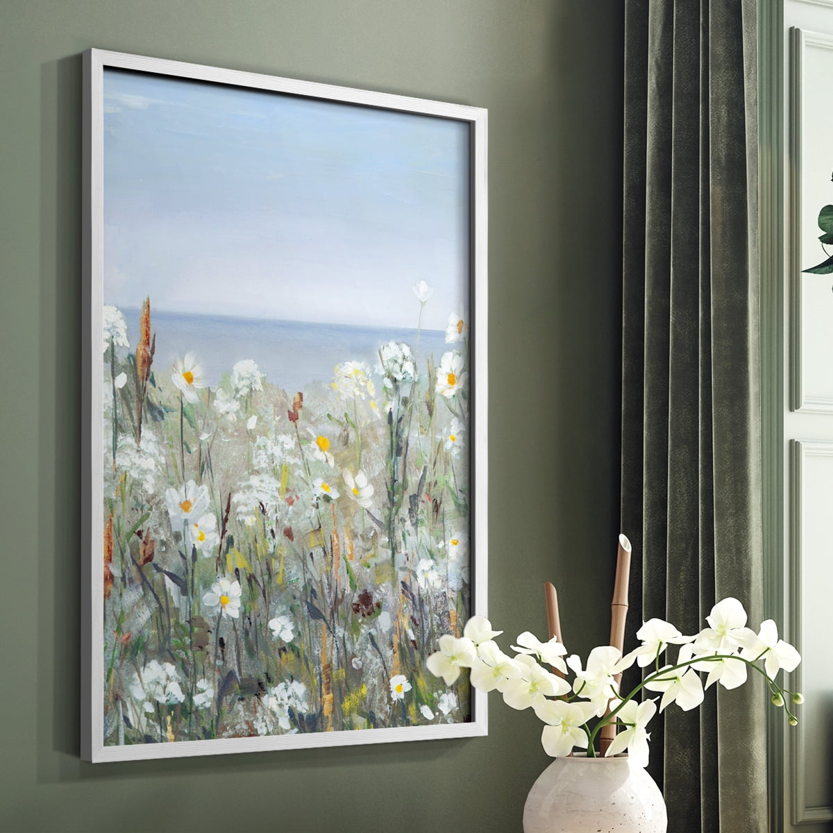 Wild Sea Breeze I Framed Print in White Solid Wood 11 x 14 Framed Print