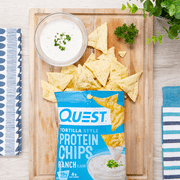 Quest Tortilla Style Protein Chips with 19g of Protein, Ranch Flavor, 1.1 Oz, Single