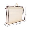 thumbnail image 2 of Unique Bargains Handbag Dust Bags, L Size PVC Dustproof Transparent Purse Protector, Beige, 2 of 5