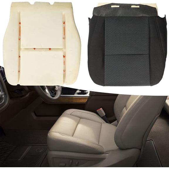 Driver Side Bottom Cloth Seat Cover   Foam Cushion Replacement for 2007-2014 Silverado 1500 2500HD 3500HD