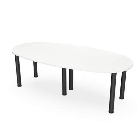 8 Person Boat-Oval Conference Table Post Legs Power And Data