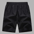 thumbnail image 7 of Besolor Plus Size Shorts for Men Elastic Waisted Summer Casual Loose Outdoor Workout Running Shorts with Zipper Pockets(4X-Large,Black), 7 of 7