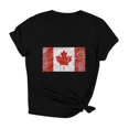 thumbnail image 3 of Canada Day Shirt Short Sleeves Maple Leaf Basic Tees Summer Shirts Y2k Outfits for Women, 3 of 3