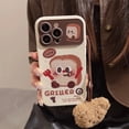 thumbnail image 2 of Cute Fun Toast Plush Bear Lanyard Large Window Phone Case For iPhone 14 15 Pro Max 12 13 Pro 14 11 XS 7 Plus Cartoon Soft Cover ZR, 2 of 6