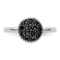 thumbnail image 4 of Auriga Fine Jewelry 925 Sterling Silver Marcasite Ring for Women Size 7, 4 of 5