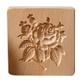 thumbnail image 2 of VMWMSSR Wooden Cookie Molds Biscuit Carved Wooden Mould Kitchen Diy Cookie Stamps Cookie Cutter Funny 3D Press Embossing Mold Flower Pattern Baking Tool For Valentine B-10cm x 10cm x 2cm, 2 of 5