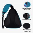 thumbnail image 5 of WATERFLY Unisex Large Capacity Nylon Sling Cross-Body Shoulder Chest Bag,Teal Blue, 5 of 6