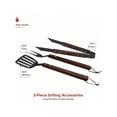 thumbnail image 3 of Nexgrill 3Piece BBQ Grill Tool Set Spatula Tongs And Roasting Stick With Wooden Handles HeavyDuty Grilling Accessories For Outdoor Cooking Camping And Tailgating 5300033A, 3 of 6