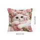 thumbnail image 3 of CaiYueKe Cute Cat Embroidery Pillow Cover - Flocked Velvet Decorative Throw Cushion Sofa Bedroom Living Room Accent Pillowcase, Faux Embroidery Animal Pattern Home Decor Gift for Women, 3 of 7