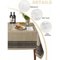 thumbnail image 2 of Black Brown Retro Greek Key Table Cloth, Geometric Greece Ancient Rustic Waterproof Tablecloth for Rectangle Tables, Reusable Washable Fabric Table Cover for Restaurant Kitchen Dining Tables 60"x84", 2 of 6