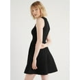 thumbnail image 3 of Scoop Women's Sleeveless High Neck Solid Mini Sweater Dress, Sizes XS-XXL, 3 of 5