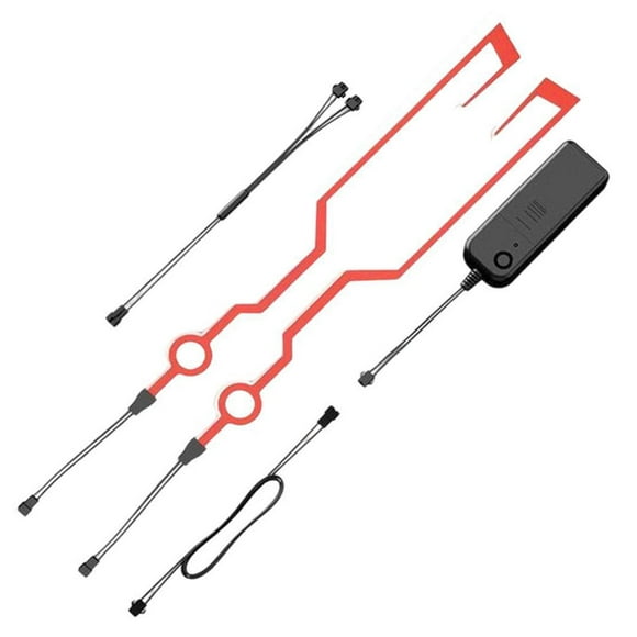 LED Light Motorcycle Helmet Kit Night Riding Flashing Stripe Bar 3 M