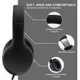 thumbnail image 4 of X6 Over-Ear Wired Stereo Bass Headphones with Microphone, Lightweight, Foldable & Portable with 1.45M No- for Smartphone, Tablet, MP3/4, Space Black, 4 of 6