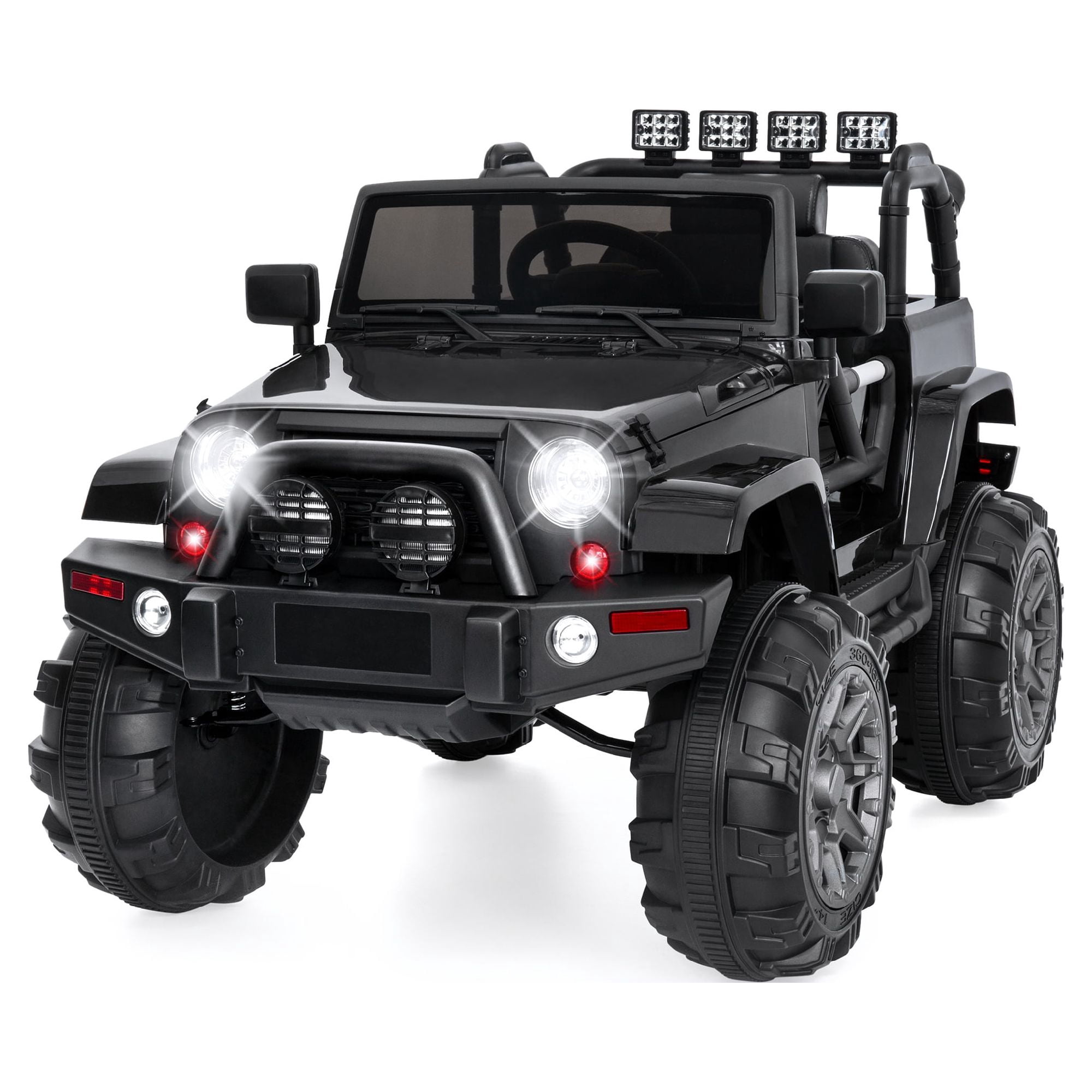 Best Choice Products Jumbo 12V Kids Electric Ride On Car with Parent Remote, Seat Harness, 65 lb Capacity - Black