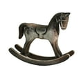 thumbnail image 2 of Dualoai Rocking Horse Artistic Wood Sculpture for Cabinet Table Centerpiece Tabletop Black, 2 of 9