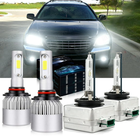 9005 D3S Xenon bulbs for 2017-20 Chrysler Pacifica LED Headlights High Low Beam 4pc