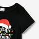 thumbnail image 4 of Conjuntos de pijamas de manga corta con estampado de letras navideñas y bombillas festivas a juego para toda la familia (resistentes al fuego), 4 of 5