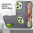 thumbnail image 3 of for iPhone 16 Pro Max Case, iPhone 16 Pro Max Phone Case with Built in Kickstand, Shockproof/Dustproof/Drop Proof Heavy Duty Military-Grade Rugged Protective Cover for iPhone 16 Pro Max,Grey, 3 of 9