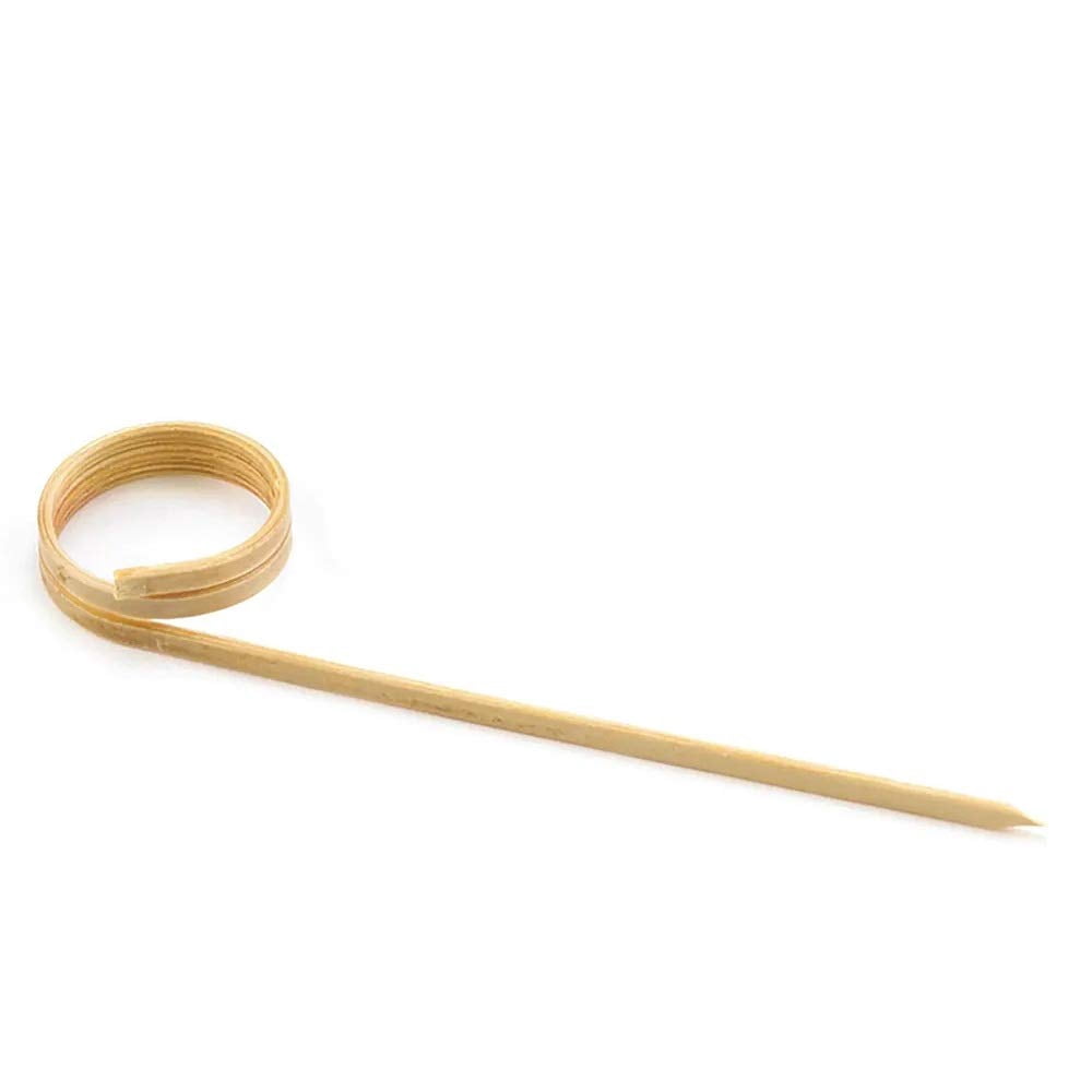 Tablecraft Bamboo Pick Menu Card Holder, Beige 4.5" | 100/Pack