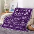 thumbnail image 2 of 30th Anniversary Wedding Gifts Blanket 60"x50" - 30th Anniversary Wedding Gifts for Couples/Wife - Romantic Gifts for Her - 30th Anniversary Decorations - 30th Anniversary Wedding Gift Ideas, 2 of 5