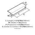 thumbnail image 4 of Pull Center Edge Pull Oil Rubbed Bronze - 128 mm., 4 of 4