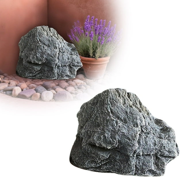 Realistic Fake Rock Covers for Outdoor Landscaping, Lightweight Artificial Decorative Rocks Made of Durable PU Foam, Perfect for Yard Garden Decor and Well Cover Concealment